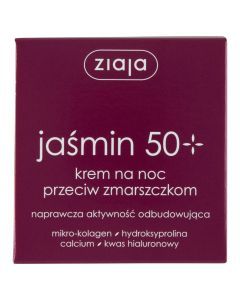 Ziaja, jaśmin w kremie przeciw zmarszczkom 50+ na noc, 50 ml