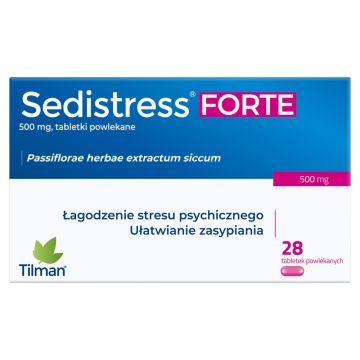 Sedistress Forte, 500 mg, tabl.powl., 28 szt