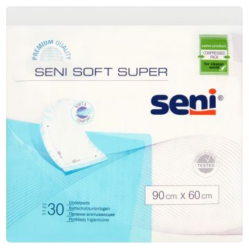 Seni Soft Super, podkłady higieniczne, 90 cm x 60 cm, 30 szt.