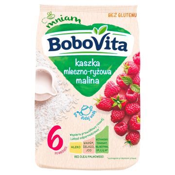 BoboVita, kaszka,ml-ryzowa z malinami, po 4 m-cu, 230 g