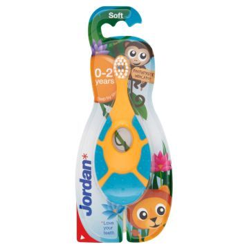 Jordan Step by Step, szczoteczka do zębów dla dzieci (0-2 lat), extra miękka, 1 szt.