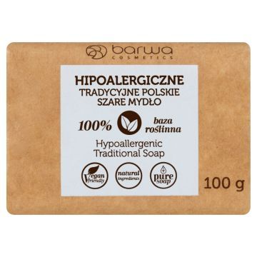 Barwa, hipoalergiczne tradycyjne polskie szare mydło, 100 g