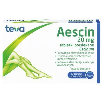 Aescin, 20 mg, tabletki powlekane, 30 szt.