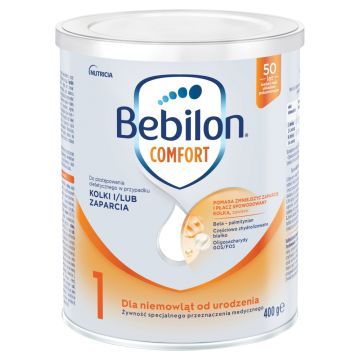 Bebilon Comfort 1, żywność specjalnego przeznaczenia medycznego dla niemowląt od urodzenia, 400 g