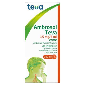Ambrosol Teva, 15 mg/5 ml, syrop, 200 ml