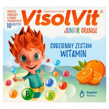 Visolvit Junior Orange, granulat w saszetkach, musujący, 10 szt.
