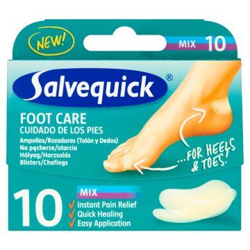 Salvequick, plastry na pęcherze, otarcia, mix, 10 szt.