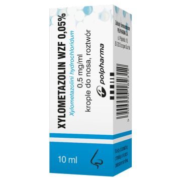 Xylometazolin 0.05%, krople do nosa, 10 ml (Polfa Warszawa)