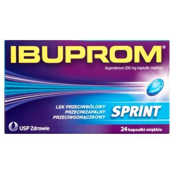 Ibuprom Sprint Caps, 200 mg, kapsułki miękkie, 24 szt.