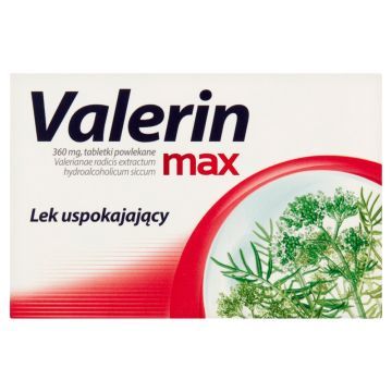 Valerin max, 360 mg, 10 tabletek, tabletek