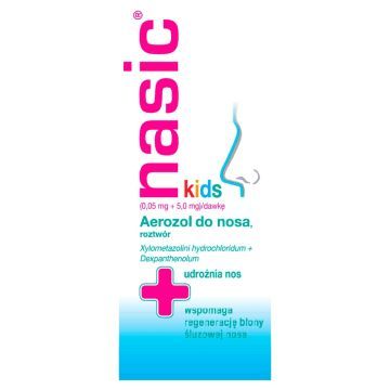 Nasic Kids, (0,05mg+5mg)/dawkę, aerozol do nosa, roztwór, 10 ml