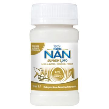 NAN SUPREMEPRO 1, Mleko początkowe dla niemowląt od urodzenia, 70 ml, 32 szt.