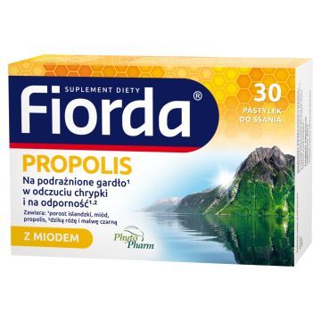 Fiorda PROPOLIS, pastylki do ssania, 30 szt.