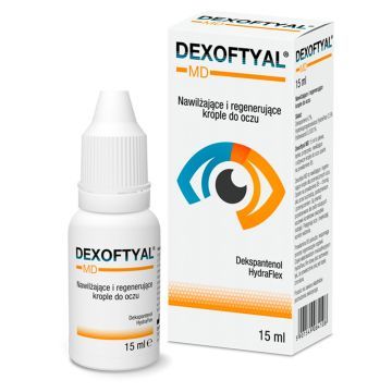 Dexoftyal MD, nawilżające i regenerujące krople do oczu, 15 ml