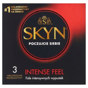Skyn Intense Feel, nielateksowe prezerwatywy z wypustkami, 3 szt.