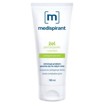 Medispirant, żel pod prysznic + szampon, 180 ml