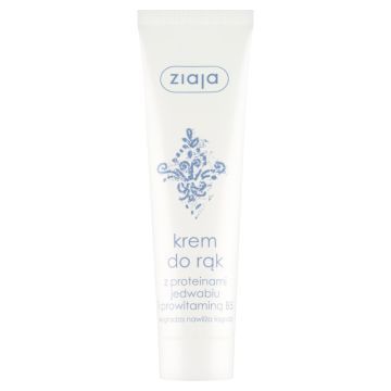Ziaja, krem do rąk z proteinami jedwabiu i prowitaminą B5, 100 ml