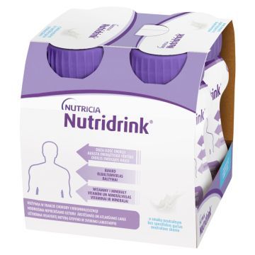 Nutridrink, smak neutralny, płyn, 4 x 125 ml