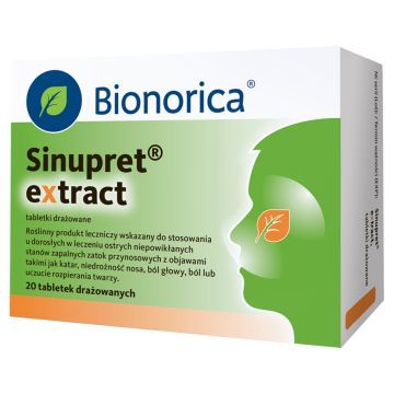 Sinupret extract, 160 mg, tabletki drażowane, 20 szt.
