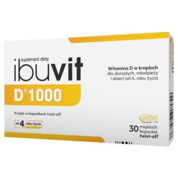 Ibuvit D 1000, kapsułki twist-off, 30 szt.