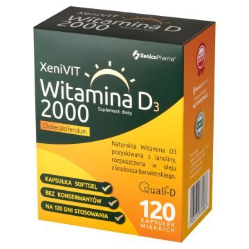 XeniVIT Witamina D 2000, kapsułki miękkie, 120 szt.