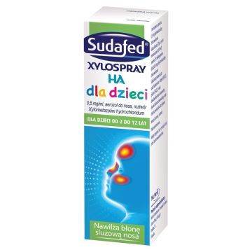 Sudafed XyloSpray HA dla dzieci, 0,5mg/ml, aerozol do nosa, 10 ml