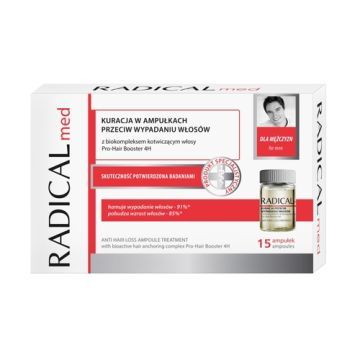 Radical Med, kuracja przeciw wypadaniu włosów dla mężczyzn, 5 ml, 15 ampułek