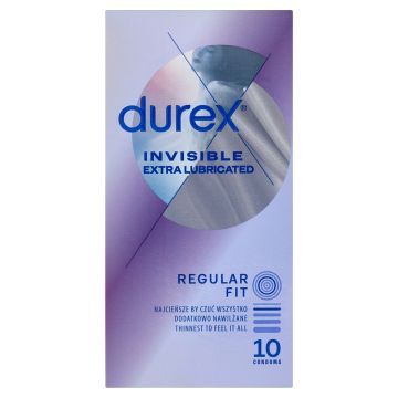 Durex Invisible, prezerwatywa super cienka, 10 szt.