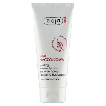 Ziaja Med Naczynkowa, peeling enzymatyczny, na twarz i szyję, delikatnie złuszczający, 75 ml