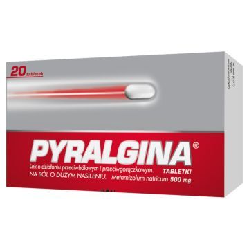 Pyralgina, 500 mg, tabletki, 20 szt.