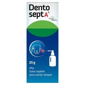 Dentosept A, płyn do stosowania w jamie ustnej, 25 g (pompka + aplikator)