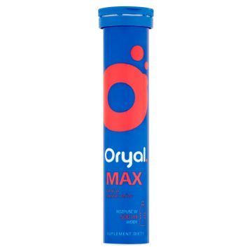 Oryal Max, tabletki musujące, smak malinowy, 15 szt.