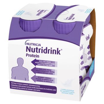 Nutridrink Protein, smak neutralny, płyn, 4 x 125 ml