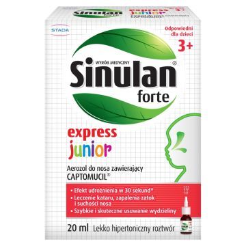 Sinulan Express Forte Junior, aerozol do nosa, 20 ml