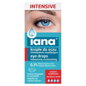 Iana, krople do oczu, intensywnie nawilżające 0,3% HA,10 ml