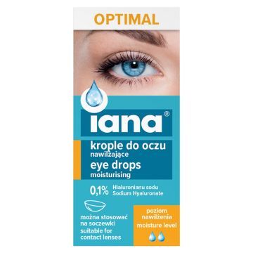 Iana, krople do oczu, nawilżające 0,1% HA, 10 ml