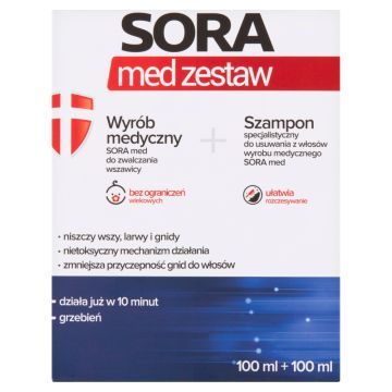 Zestaw Sora Med, płyn 100 ml + szampon 100 ml