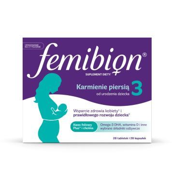 Femibion 3 Karmienie piersią, tabletki powlekane + kapsułki miękkie, 28 szt. + 28 szt.