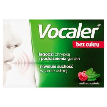 Vocaler bez cukru, pastylki do ssania, 12 szt.