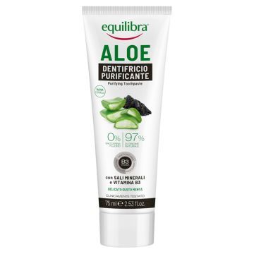 Equilibra, aloesowa pasta do zębów oczyszczająca, 75 ml