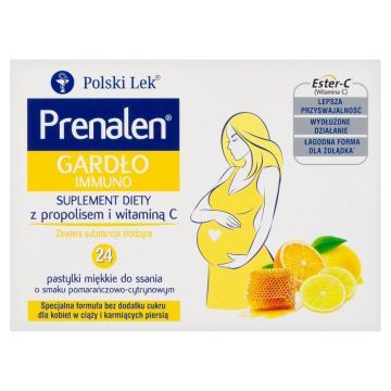 Prenalen Gardło Immuno, pastylki miękkie do ssania, 24 szt.