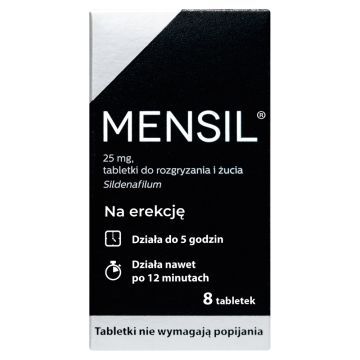 Mensil, 25  mg, tabletki do rozgryzania, żucia, 8 szt.