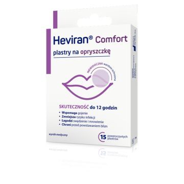 Heviran Comfort, plastry na opryszczkę, 15 szt.