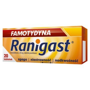 Famotydyna Ranigast, 20 mg, tabletki powlekane, 20 szt.