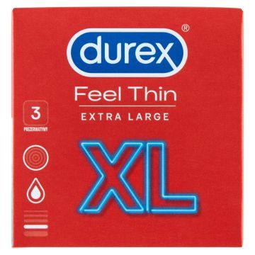 Durex Feel Thin XL, prezer,  3 szt
