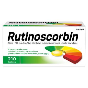 Rutinoscorbin, tabletki powlekane, 210 szt.