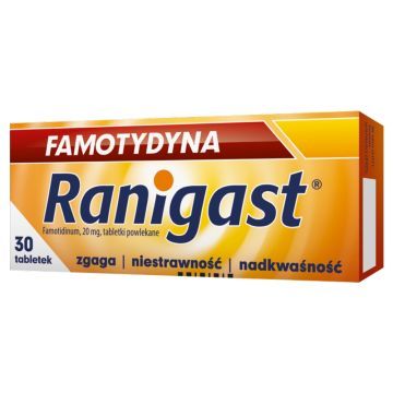 Famotydyna Ranigast, 20 mg, tabletki powlekane, 30 szt.