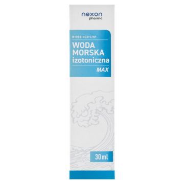 Woda morska, izotoniczna, MAX, spray do nosa, 30 ml