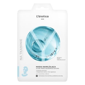 L'Biotica Lifting Strefy Y, maska nawilżająca do twarzy, szyi, dekoltu, przeciwzmarszczkowa, 1 szt.