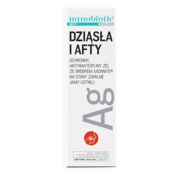 Nanobiotic Med Silver Żel ze srebrem axonnite dziąsła i afty, 15 ml